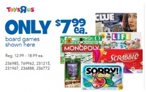 Hasbro Games only $3.99 at Toys R Us (9/30 & 10/1 only)