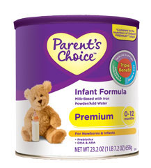 Free Infant Formula by Parent's Choice