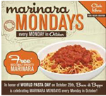 Free Small Spaghetti Marinara at Bucca di Beppo