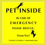Free Pet Alert Decal
