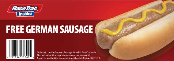 Free German Sausage at RaceTrac