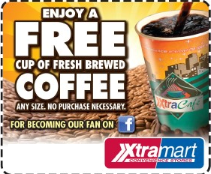 Free Cup of Coffee at Xtra Mart today (11/28)