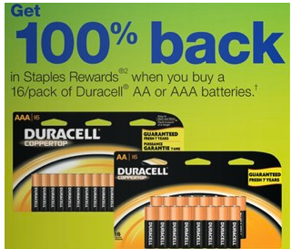 Free Batteries at Staples Starting 10/16