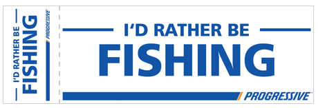 Free “I’d Rather Be..” Custom Bumper Sticker from Progressive