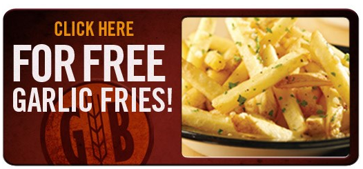 Free Garlic Fries at Gordon Biersch Brewery Restaurants - Facebook