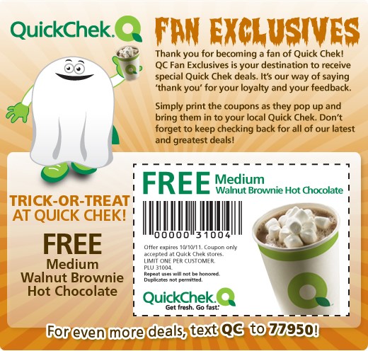 Free Medium Walnut Brownie Hot Chocolate at QuickChek