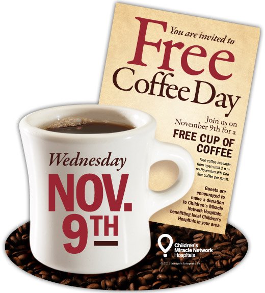 Free Bruegger’s Coffee on November 7th