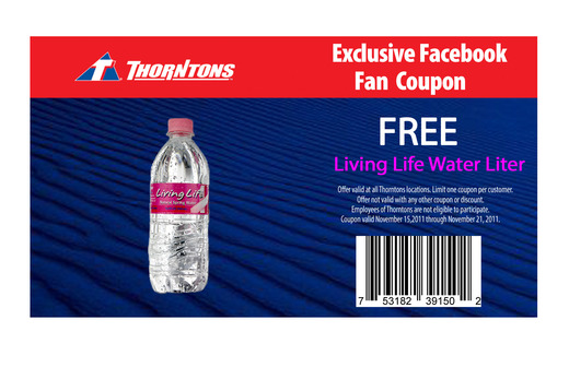 Free Living Life Water at Thorntons 