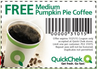 Free Medium Pumpkin Pie Coffee