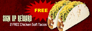 Free Chicken Soft Tacos at Del Taco
