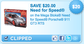 Coupon: $20 Off Mega Bloks Toy Car