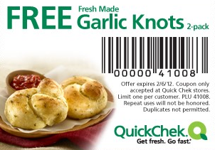 2 FREE Garlic Knots at QuickChek