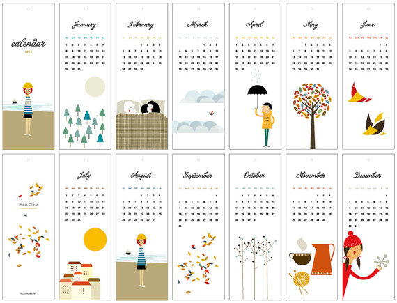 Free 2012 Blanc Calendar