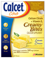 Free Calcet Calcium Citrate & Vitamin D Creamy Bites Sample