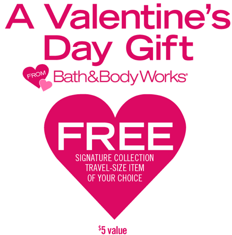 Free Signature Collection Item at Bath & Body Works 2/14-2/20