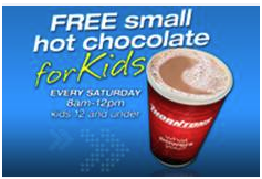 Free Hot Chocolate For Kids at Thorntons Every Saturday in February