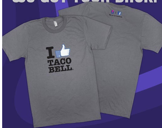 Free T-Shirt from Taco Bell Giveaway--Facebook (800 winners)