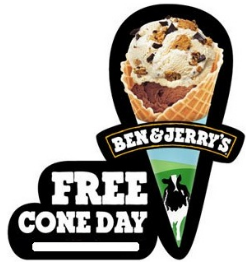 Free Ben & Jerry's Ice Cream Cone 12-8pm 4/9