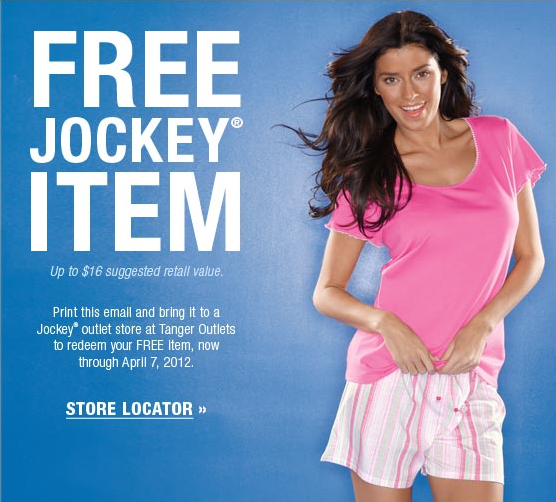 Free Jockey Item at Tanger Outlets