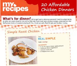 Free Recipe Booklet: 20 Affordable Chicken Dinners