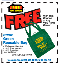 FREE Reusable Tote Bag at Valu Home Centers
