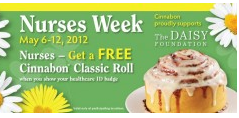 Free Cinnabon Or Minibon For Nurses May 6-12