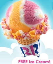 Free Ice Cream Scoop on Your Birthday at Baskin Robbins