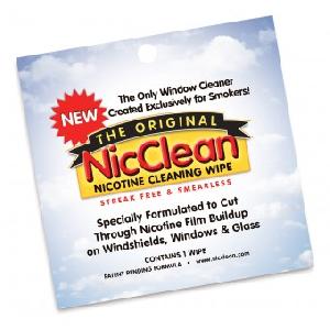 Free Samples NicClean Nicotine Cleaning Wipe