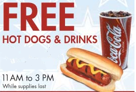 FREE Hot Dogs and Drinks at RC Willey - June 23rd