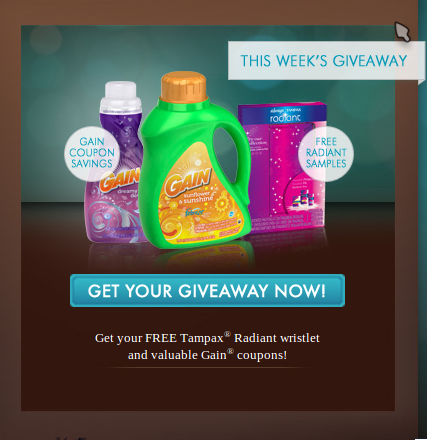 Free Tampax Radiant Wristlet And Gain Coupons