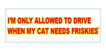 Free Bumper Sticker From Friskies