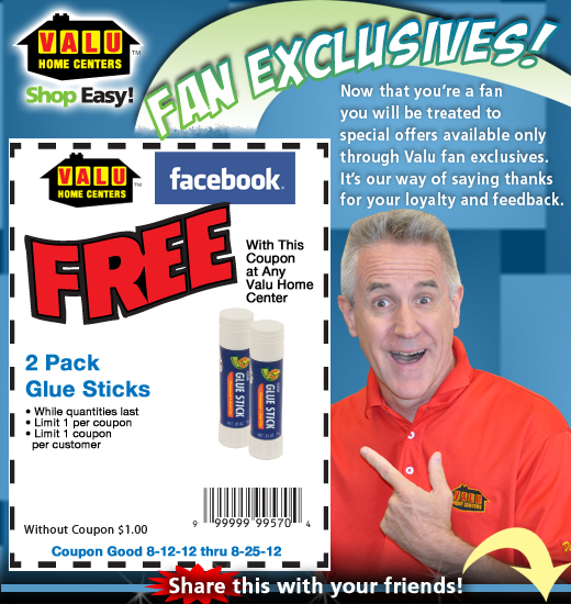 Free 2 Pack of Glue Sticks at Valu Home Centers (NY/PA)