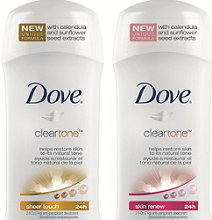 Free Dove Clear Tone Deodorant Sample