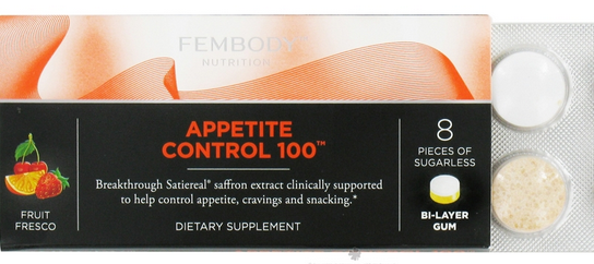 Free At GNC: 8 Pk Fembody Nutrition Appetite Control 100 Gum