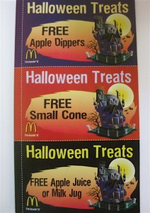 Almost Free McDonalds Food with Halloween Coupon Booklets