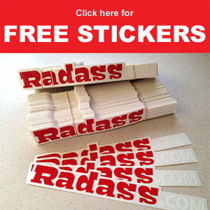 Free Radass.com sticker