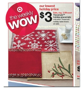 Free Holiday Placemat at Target with Coupon