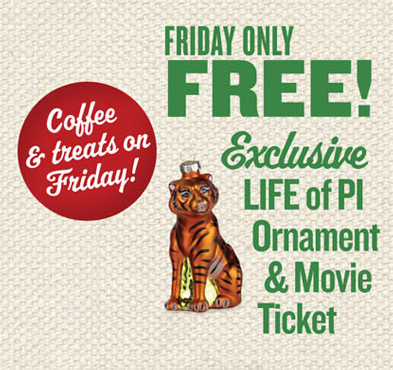 Free At Cost Plus World Market: Life Of Pi Movie Ticket & Ornament - 11/23