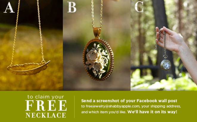 Free Necklace from Shabby Apple