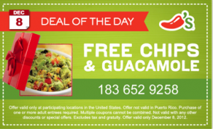 chilli's promotion