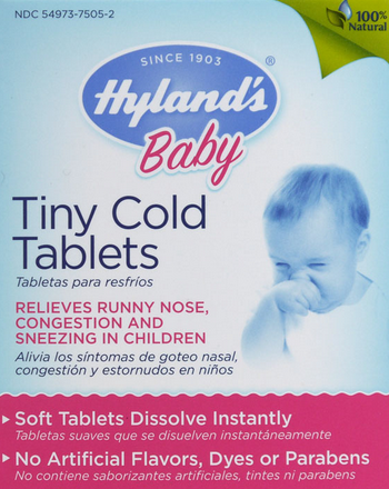 Free Full Size Hylands Baby Tiny Cold Tablets, 12/13 1pm ET