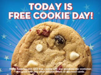 Free Cookie At Subway With Purchase 2/18
