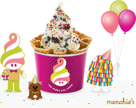 Free 6oz Menchie's Frozen Yogurt 2/6