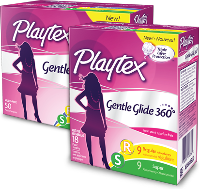 Free Sample Gentle Glide 360 Tampons From Playtex