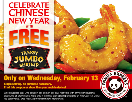 Free Panda Express Shrimp Meal