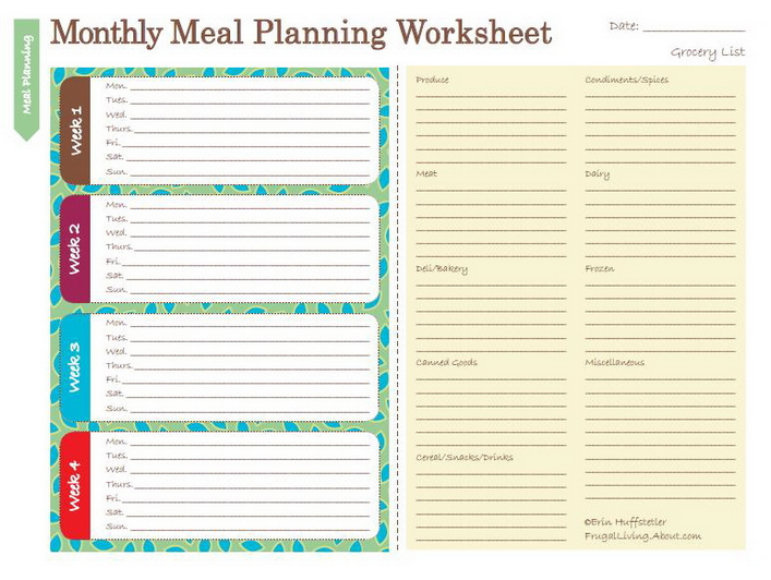 Saving Money by Planning Meals