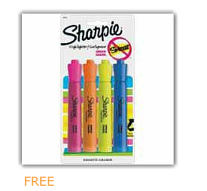 Free Highlighters at Office Max