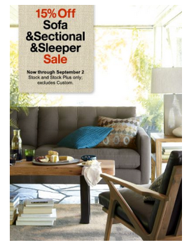Crate&Barrel: Hot Sale on Designer Sofas