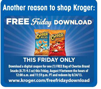 Free Cheetos at Kroger (and affiliates)