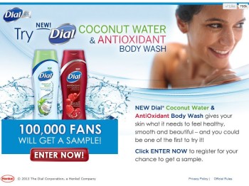 Free Dial AntiOxidant & Coconut Water Body Wash Giveaway